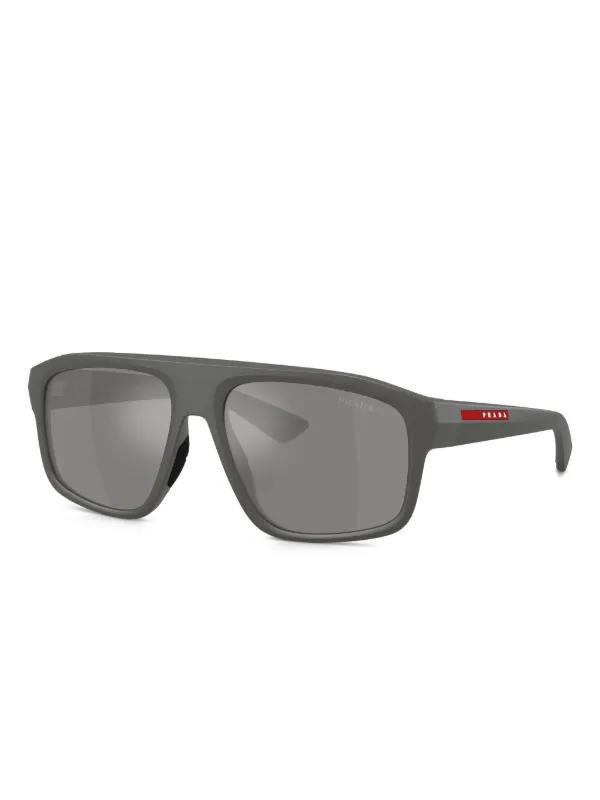 Prada Linea Rossa square-frame Sunglasses | Grey | FARFETCH