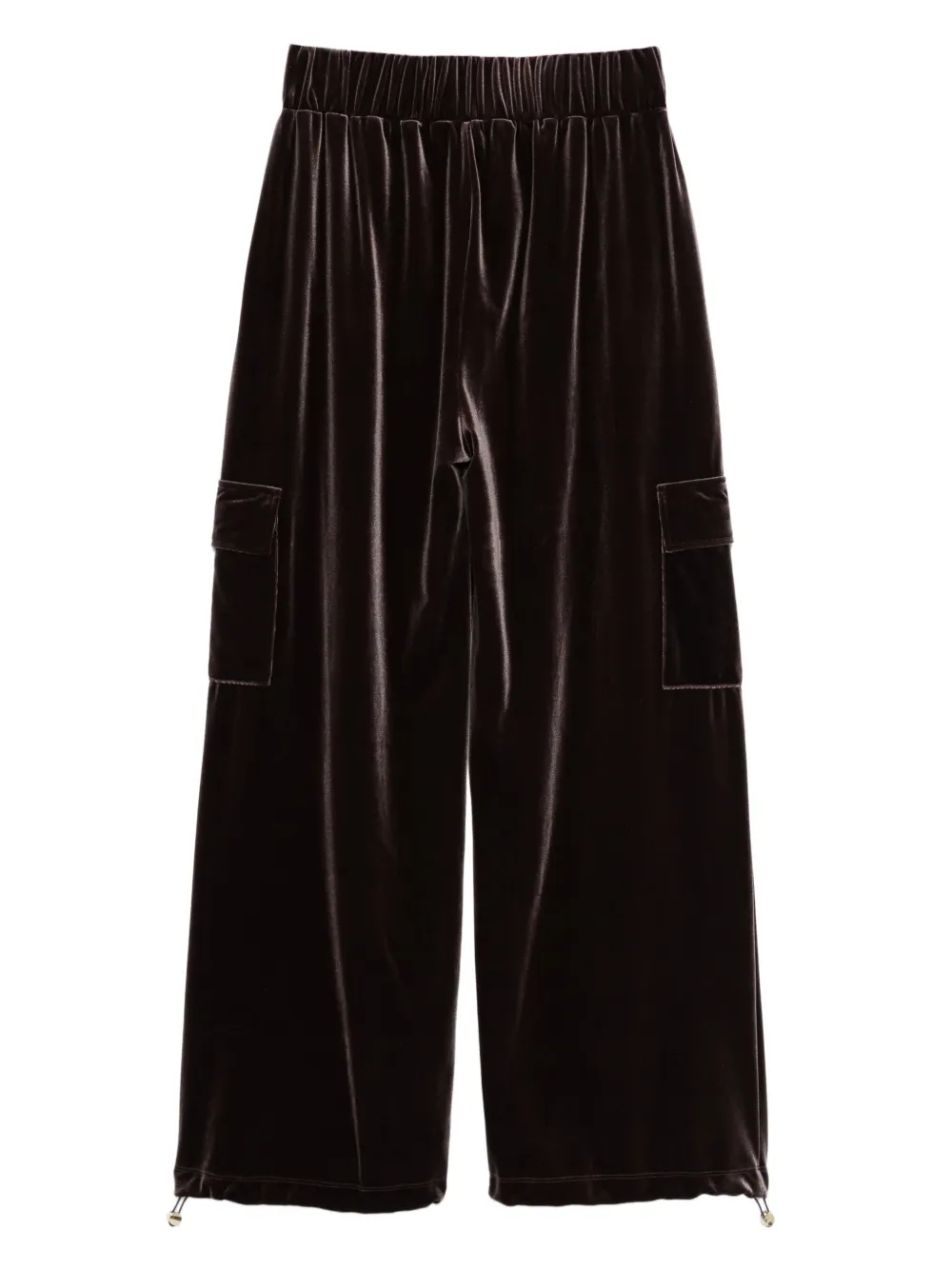 LIU JO velvet cargo trousers | Wide-Leg Pants | Image 2