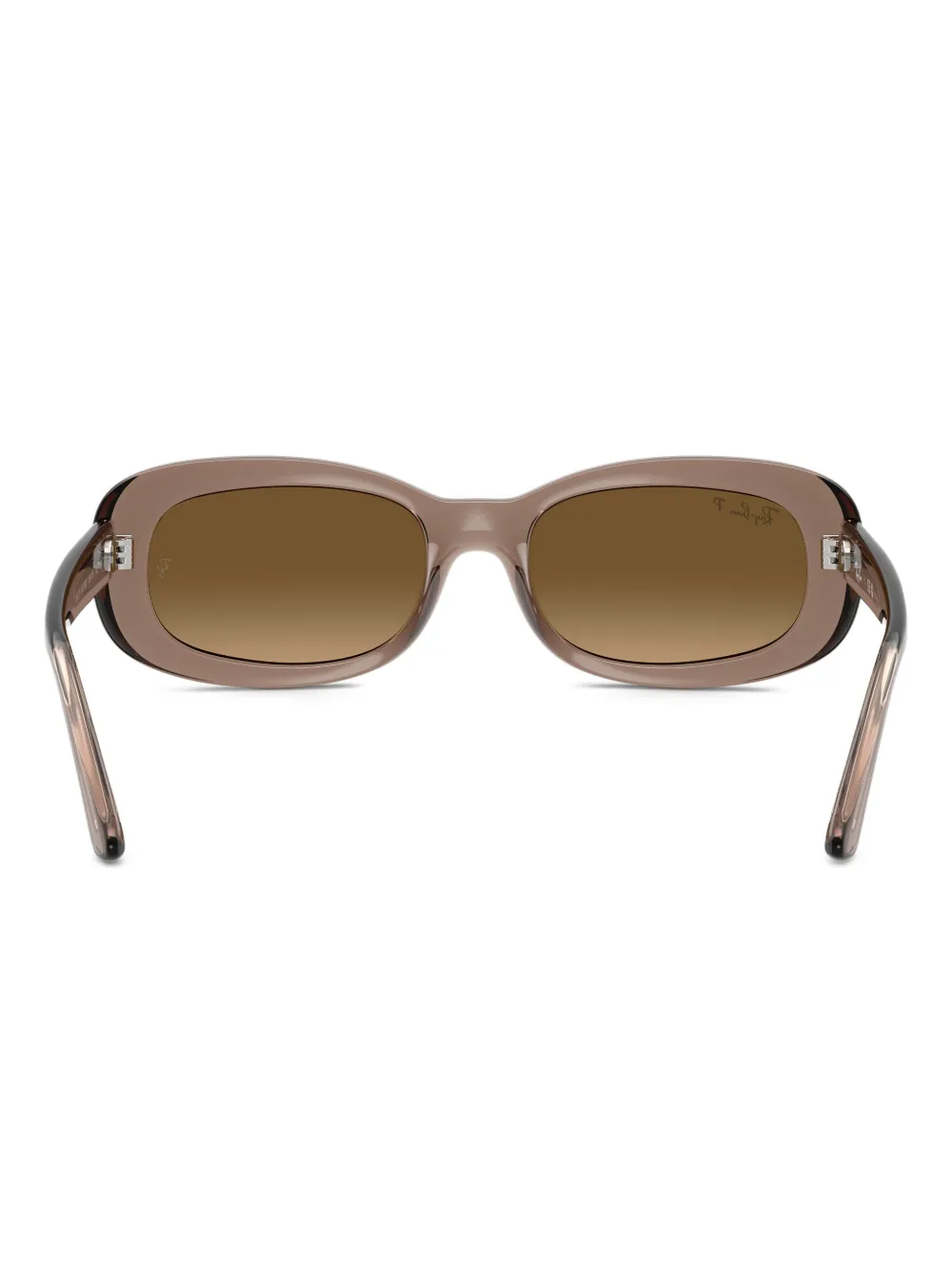 Ray Ban Branded Oval-frame Sunglasses In Brown