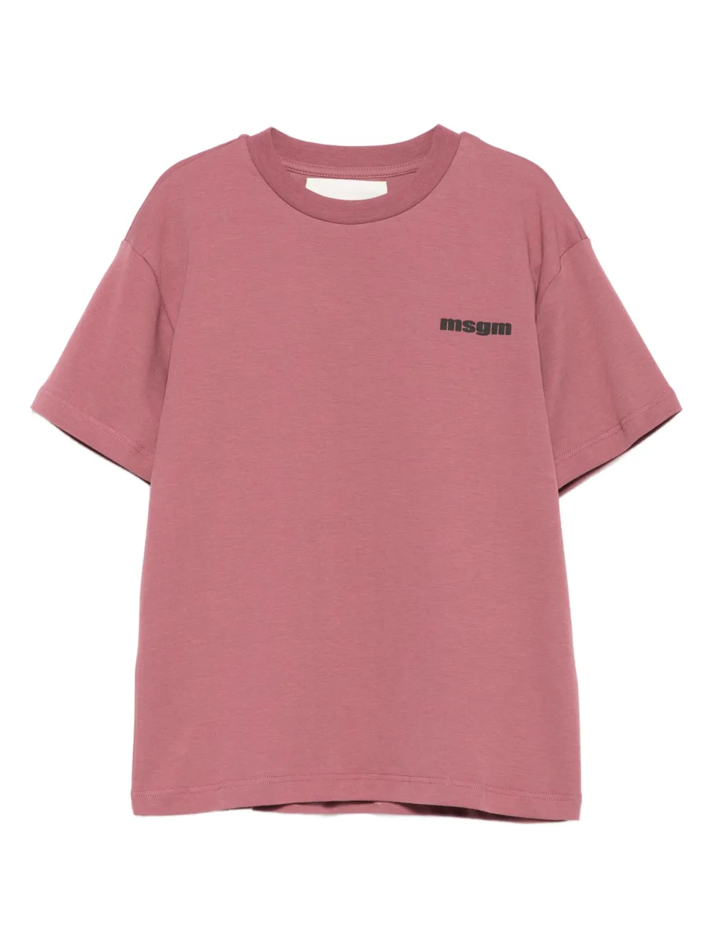 MSGM Kids logo-print cotton T-shirt | Red | Image 1
