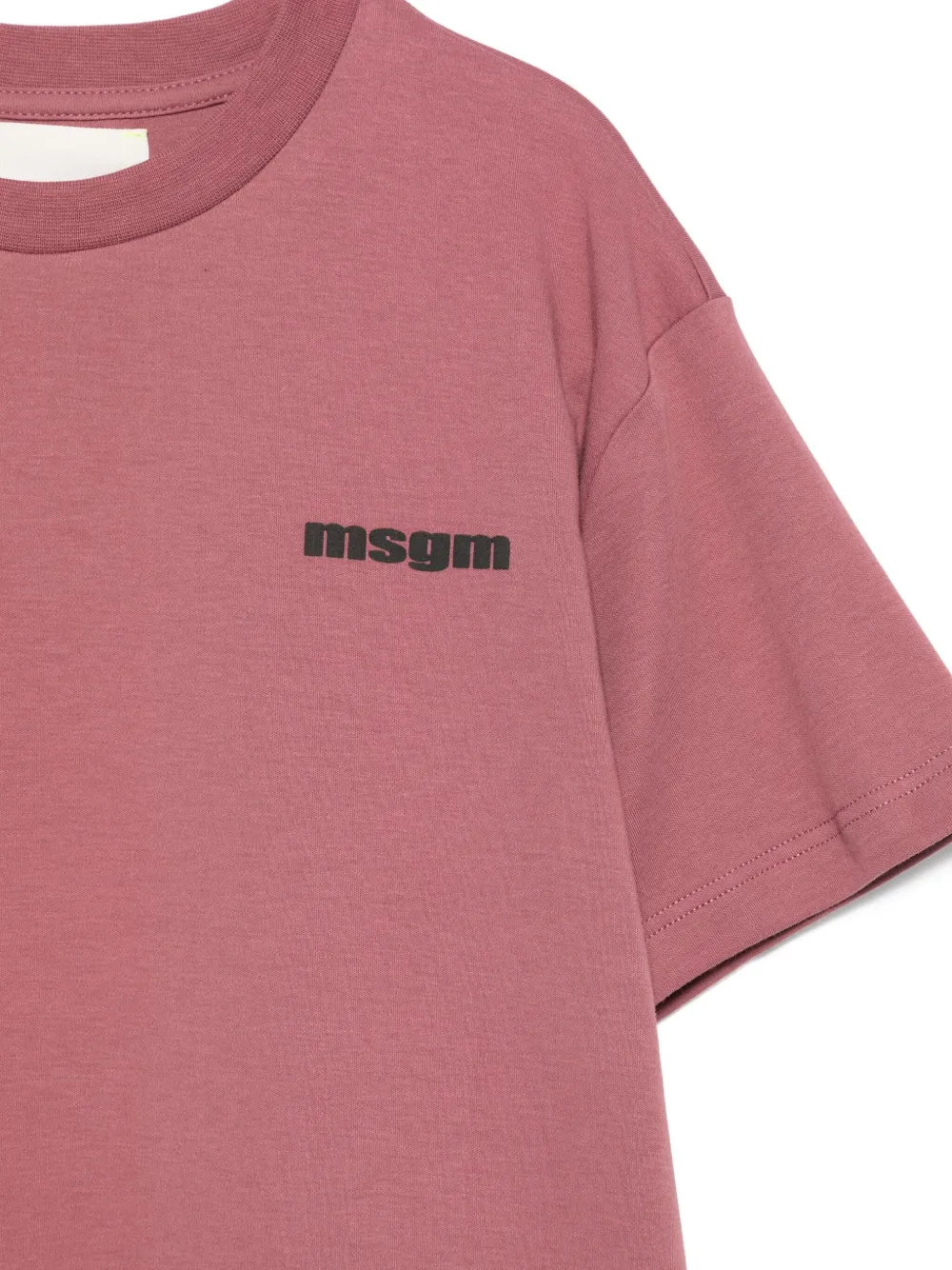 MSGM Kids Katoenen T-shirt met logoprint Rood