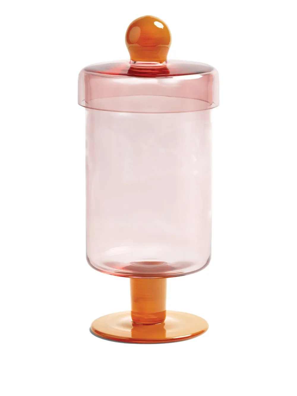 &k Amsterdam Duo pedestal cookie jar (11.5cm x 27cm) | Pink | Image 1