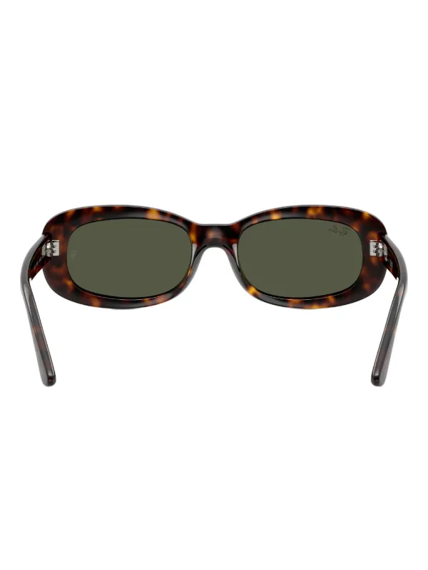 Ray-Ban tortoiseshell-effect oval-frame Sunglasses | Brown