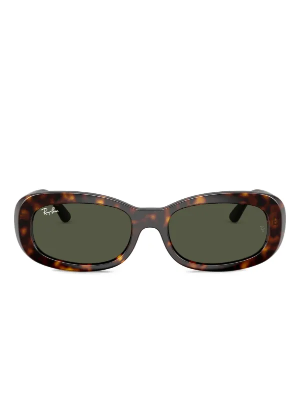 Ray-Ban ブラウン・トータス ファッションメガネ Ray-Ban トータスシェル オーバルサングラス | ブラウン | FARFETCH JP