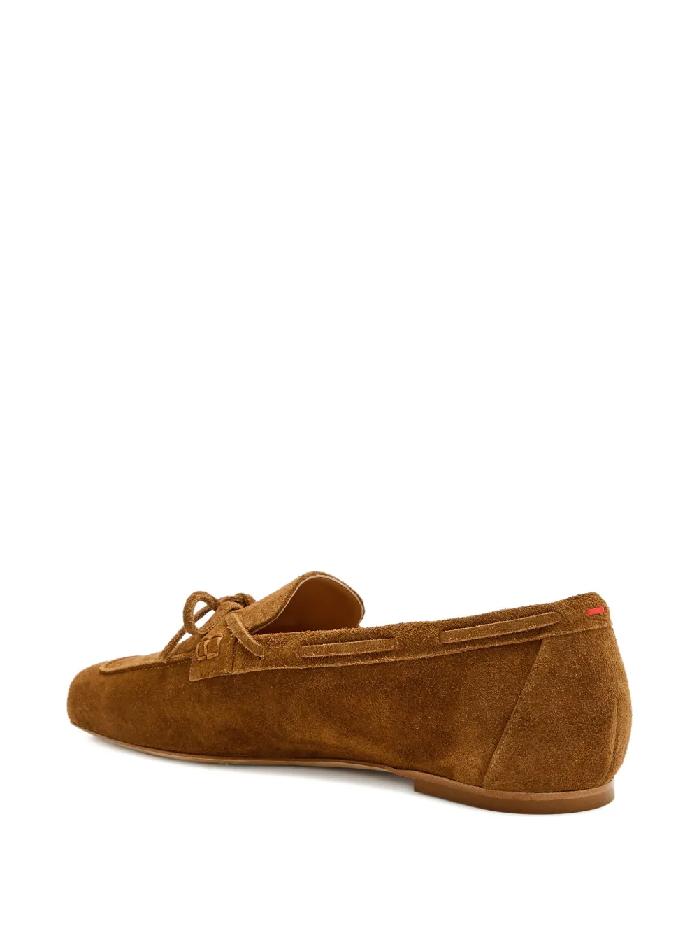 Aeyde Jasper suède loafers met strik Bruin