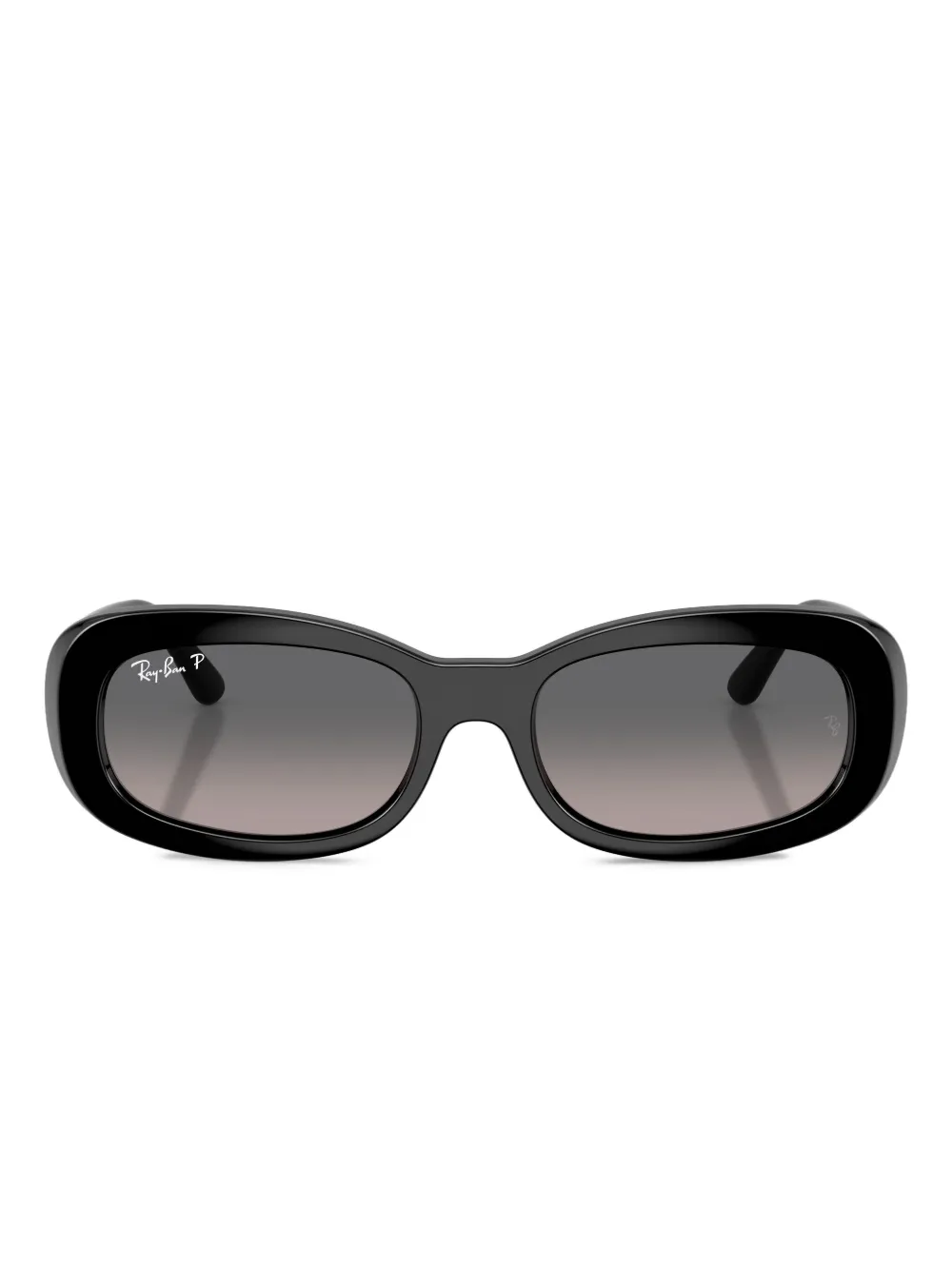 Ray Ban Oval-frame Sunglasses In Black