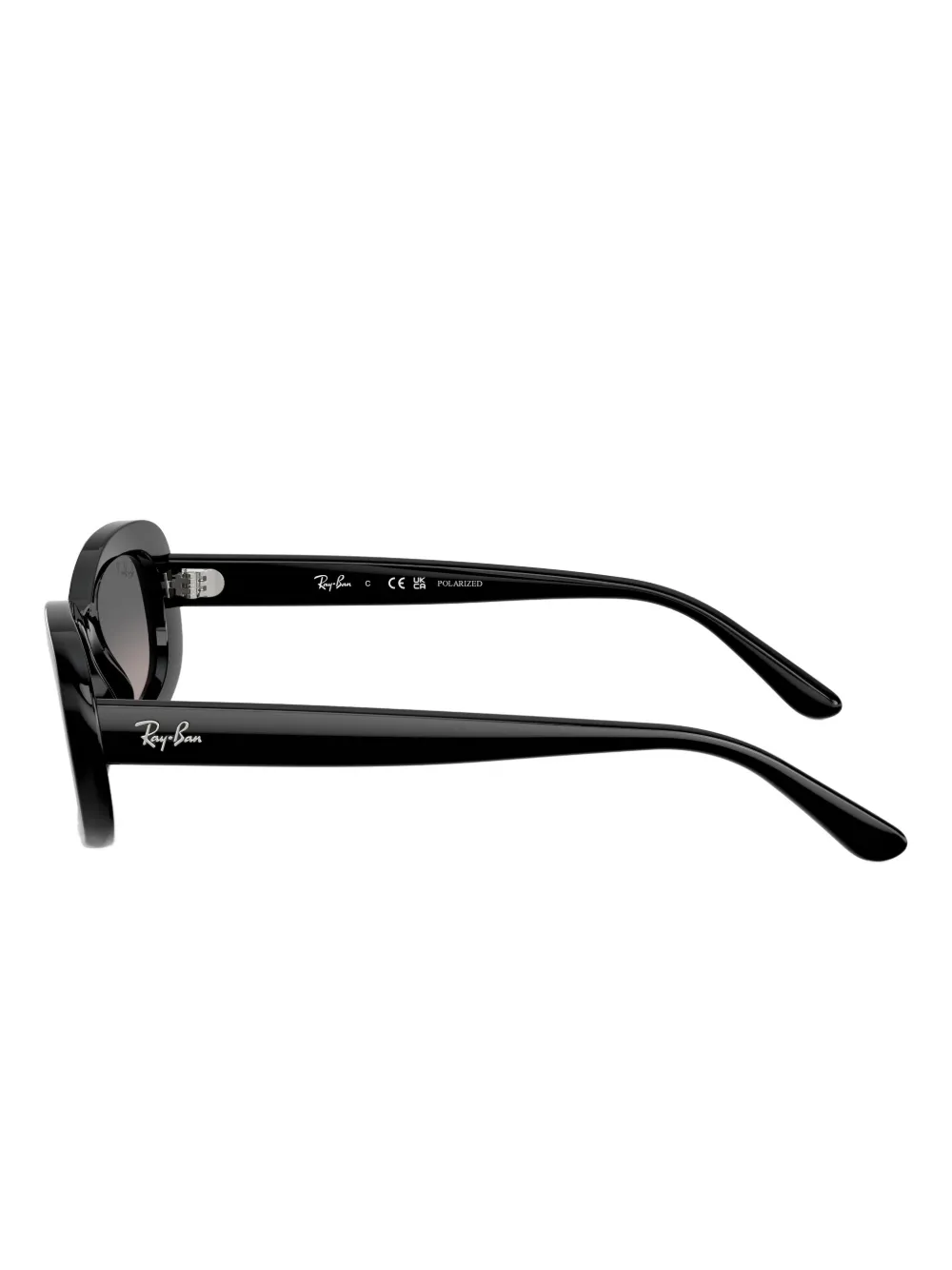 Ray Ban Oval-frame Sunglasses In Black