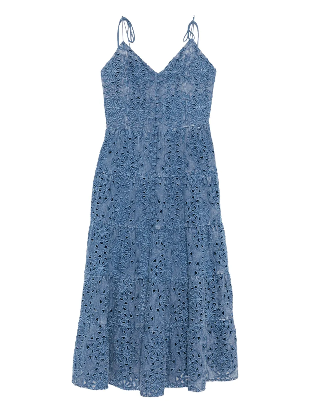 Alice And Olivia Shanti Midi Dress In Blue