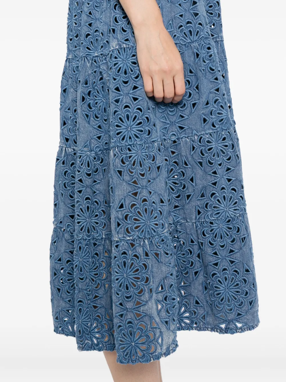Alice And Olivia Shanti Midi Dress In Blue