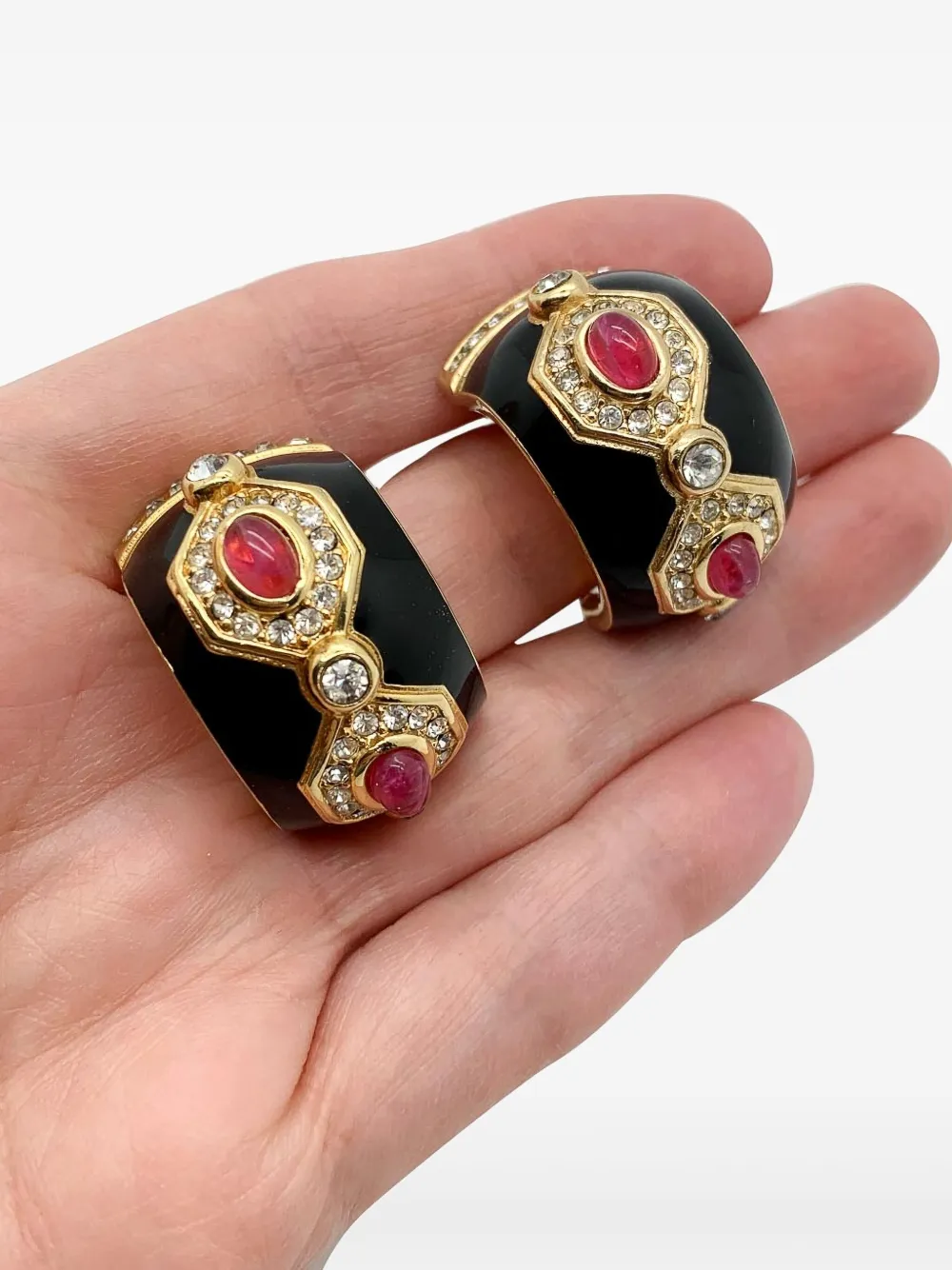 Christian Dior Pre-Owned 1980s crystal-embellished earrings | Image 2