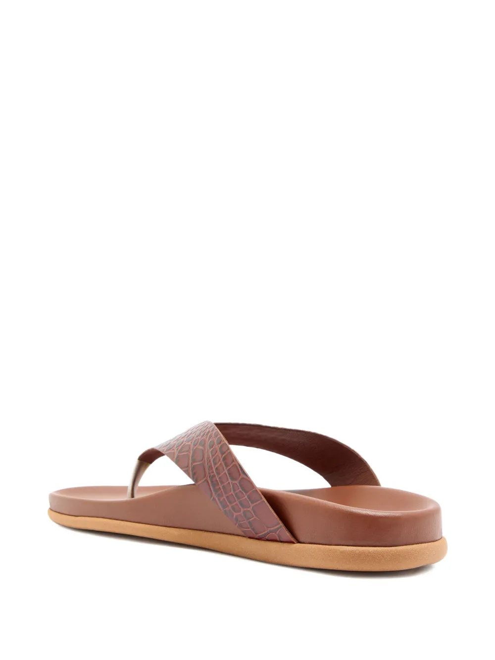Ancient Greek Sandals Charys crocodile-effect sandals Brown
