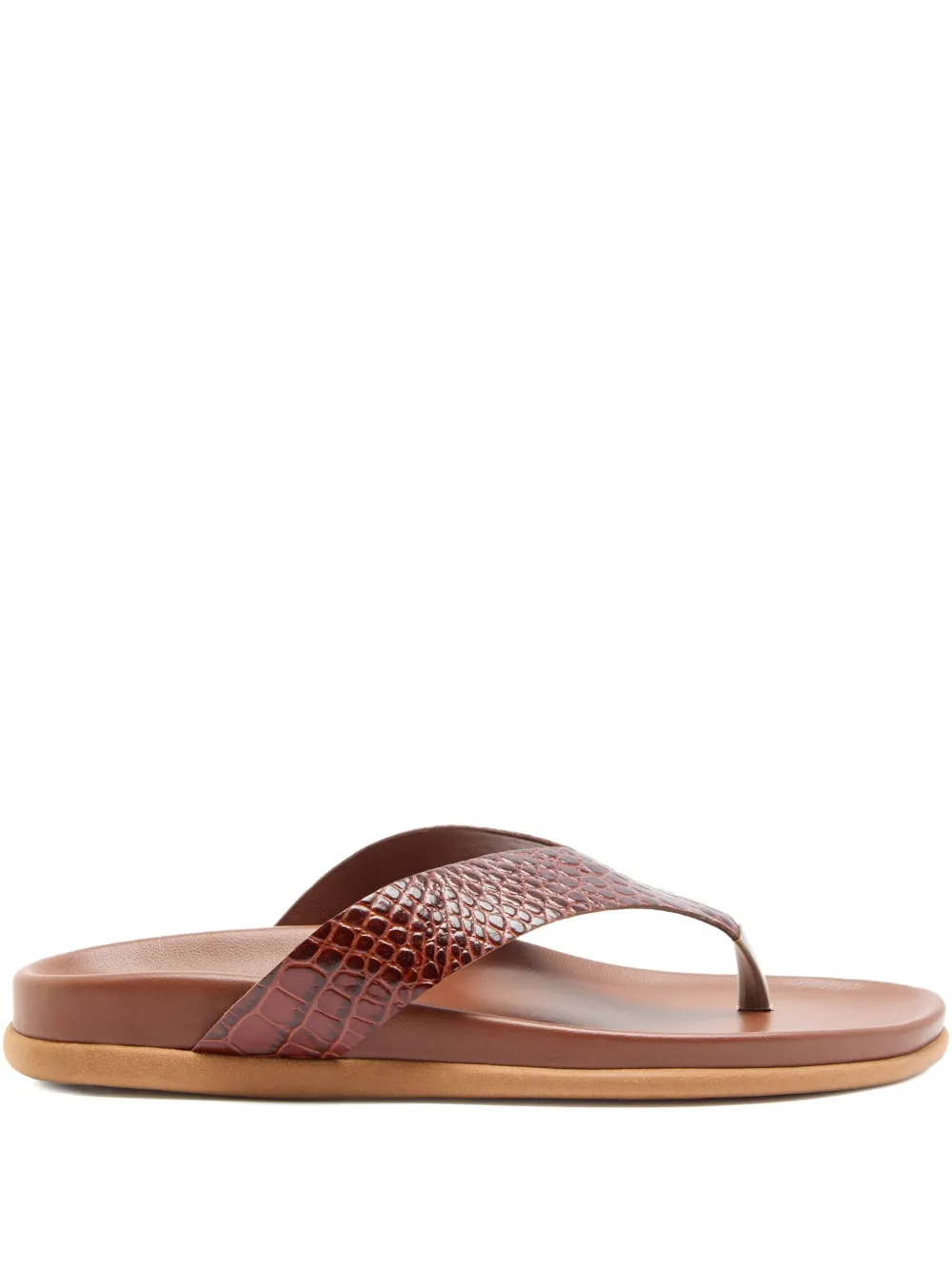 Ancient Greek Sandals Charys crocodile-effect sandals Brown