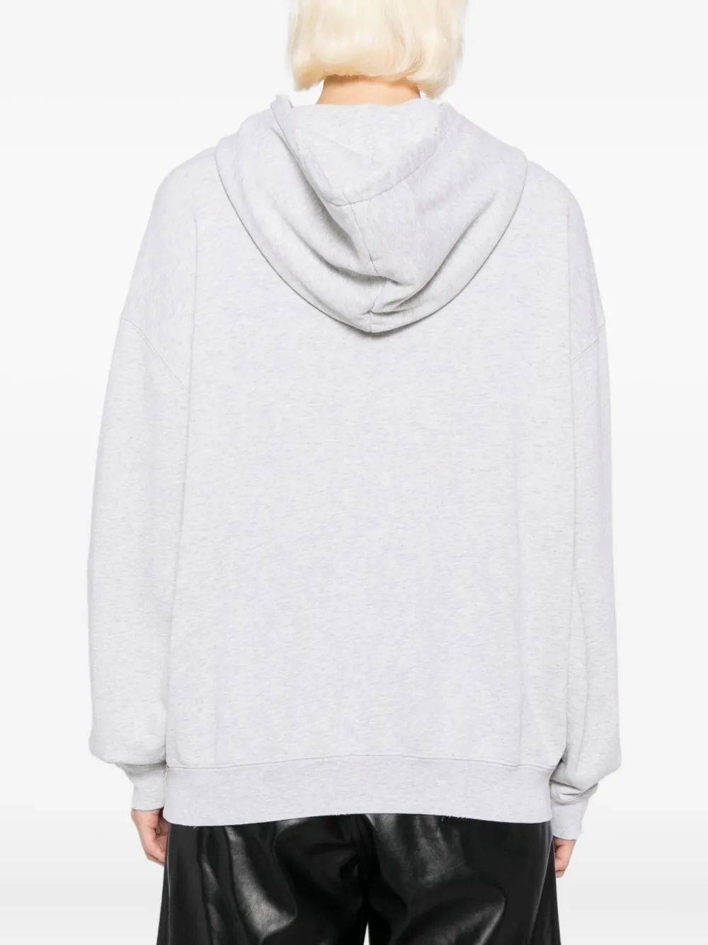 Anine Bing Harvey Logo Print Hooded Sweatshirt In Gray