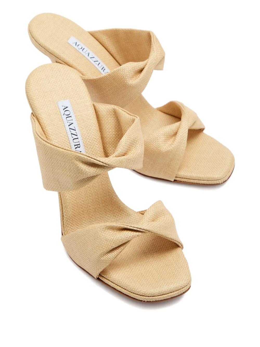 Aquazzura 95mm twist-detail high-heel sandals Neutrals