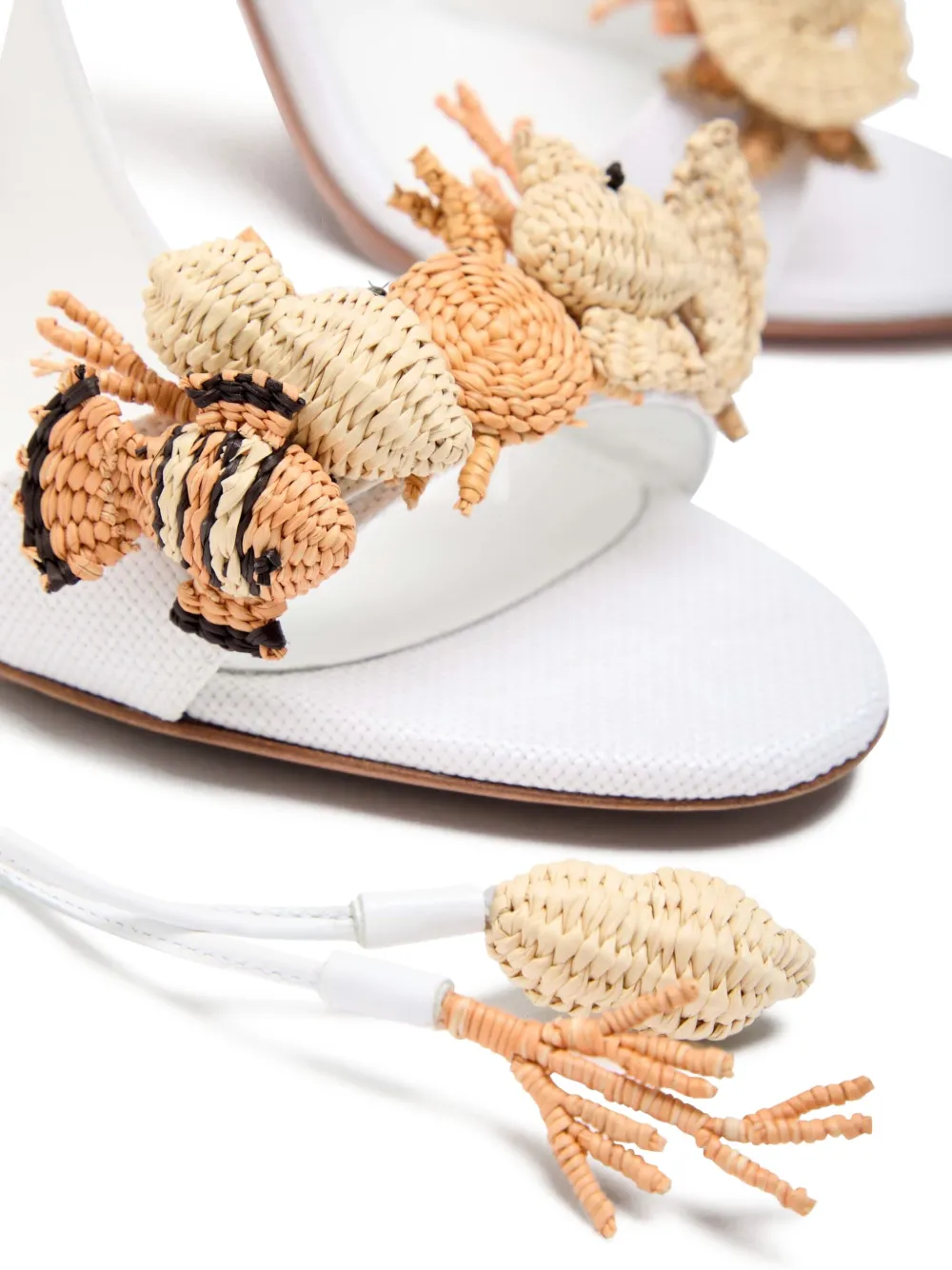 Aquazzura 105mm Marea sandals WHITE