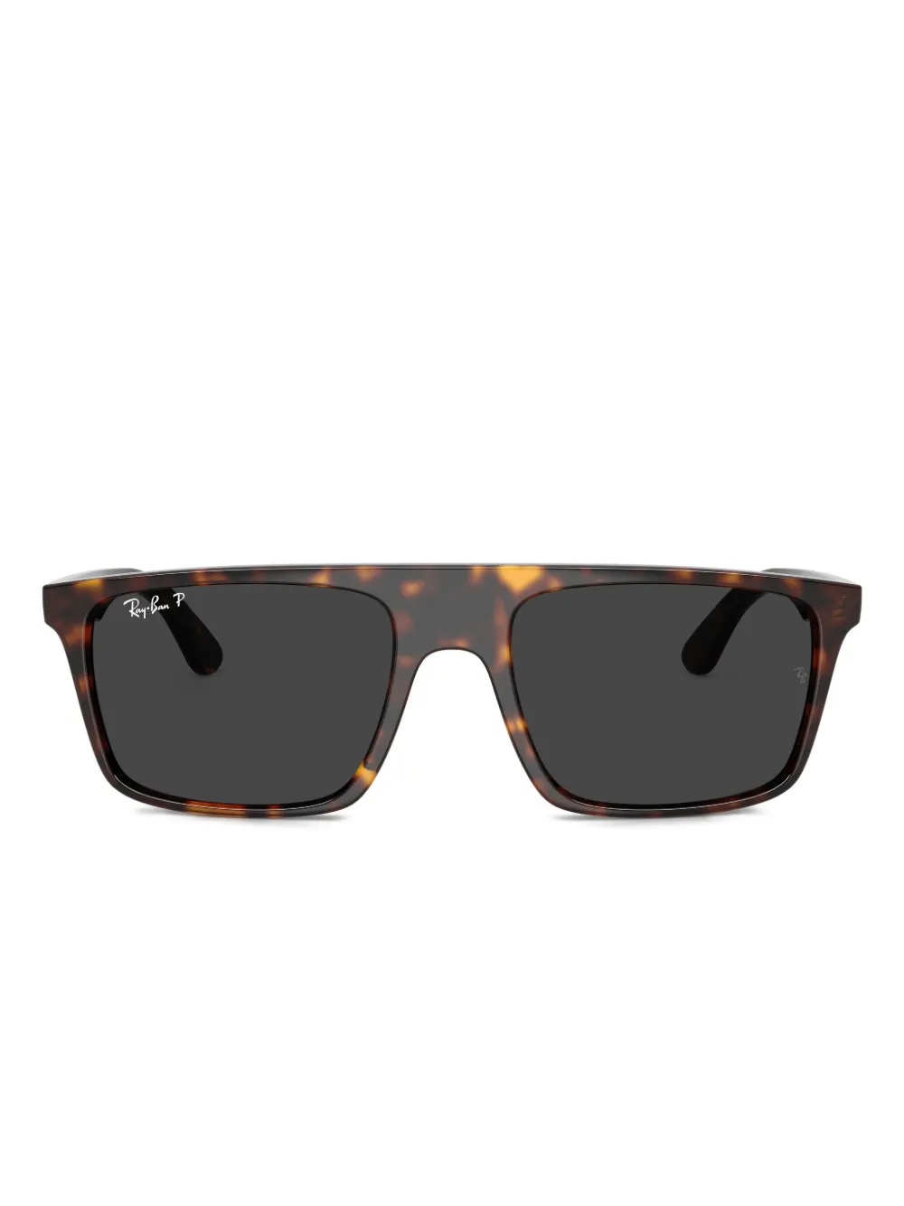 Ray Ban Shield-frame Tortoiseshell Sunglasses In Multi