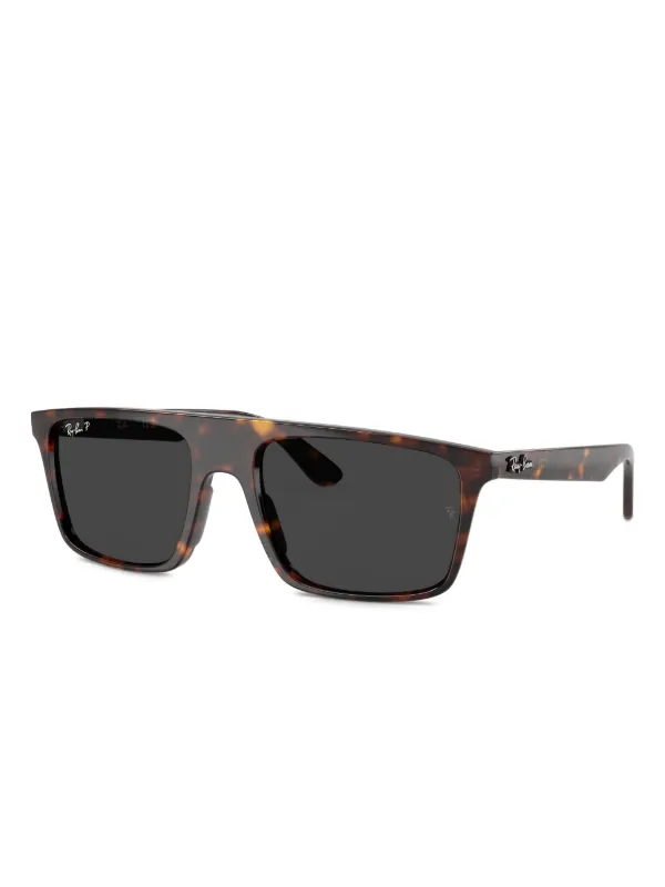 Ray-Ban shield-frame Tortoiseshell Sunglasses | Brown | FARFETCH display picture 2