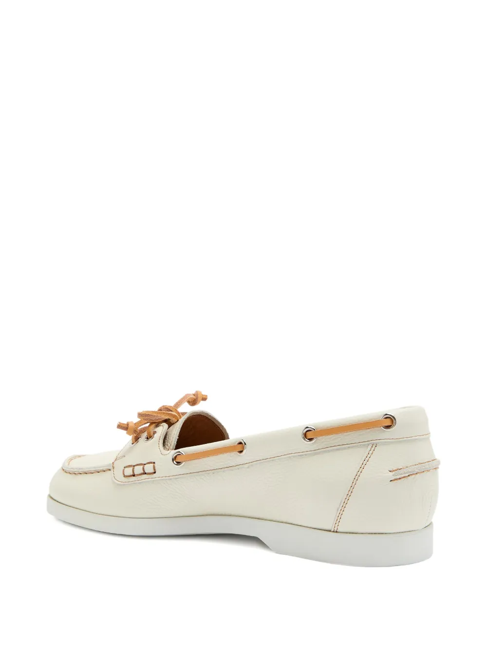 ATP Atelier Nesso leather boat shoes White
