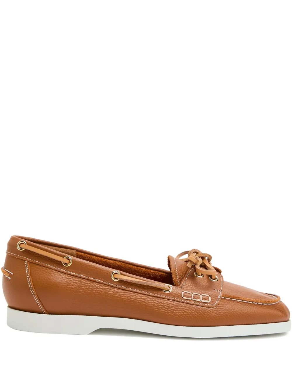 Atp Atelier Nesso Grained Leather Loafers In Brown