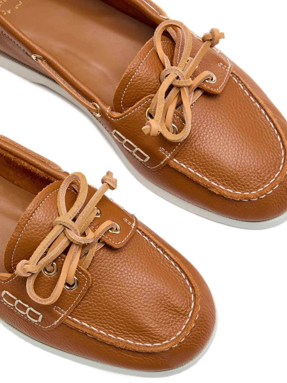 Atp Atelier Nesso Grained Leather Loafers In Brown