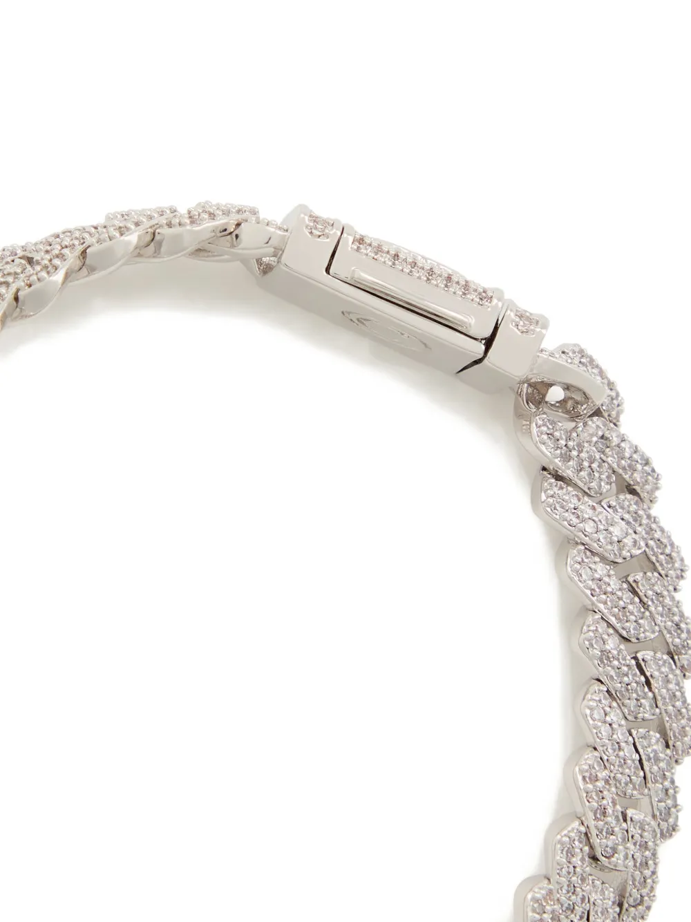 Cernucci Iced Prong Cuban Bracelet In Silver