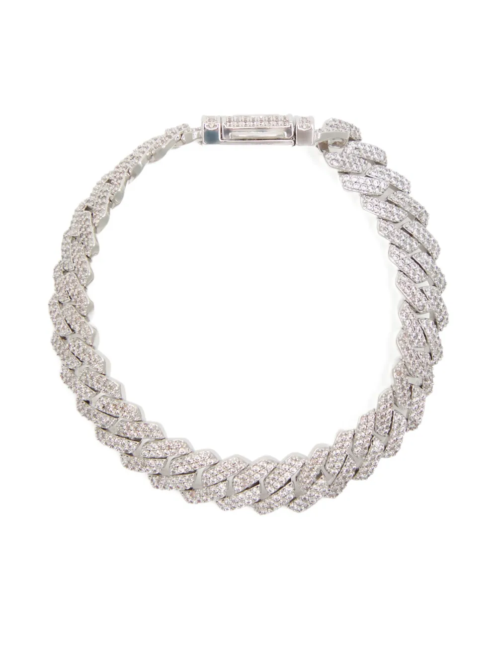 CERNUCCI Iced Prong cuban bracelet | Silver | Image 1