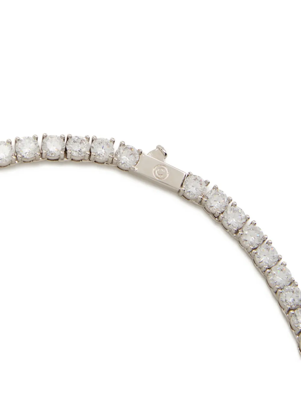  Cernucci Tennis Necklace - Silver 