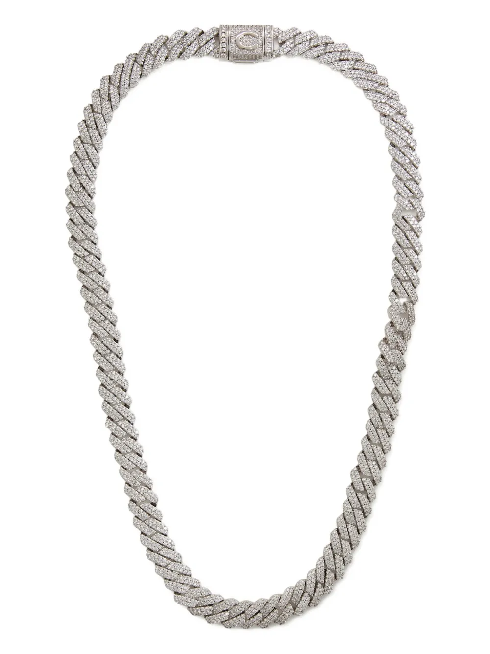 CERNUCCI Iced Prong cuban necklace | Silver | Image 1