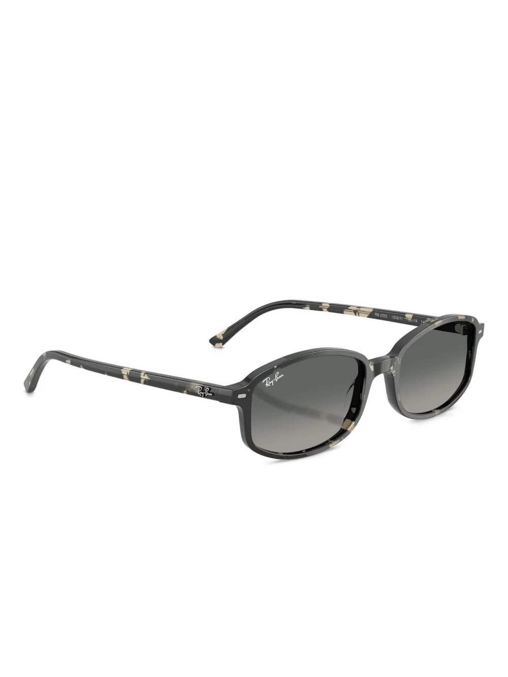 Ray-Ban Havana zonnebril met rechthoekig montuur - Grijs