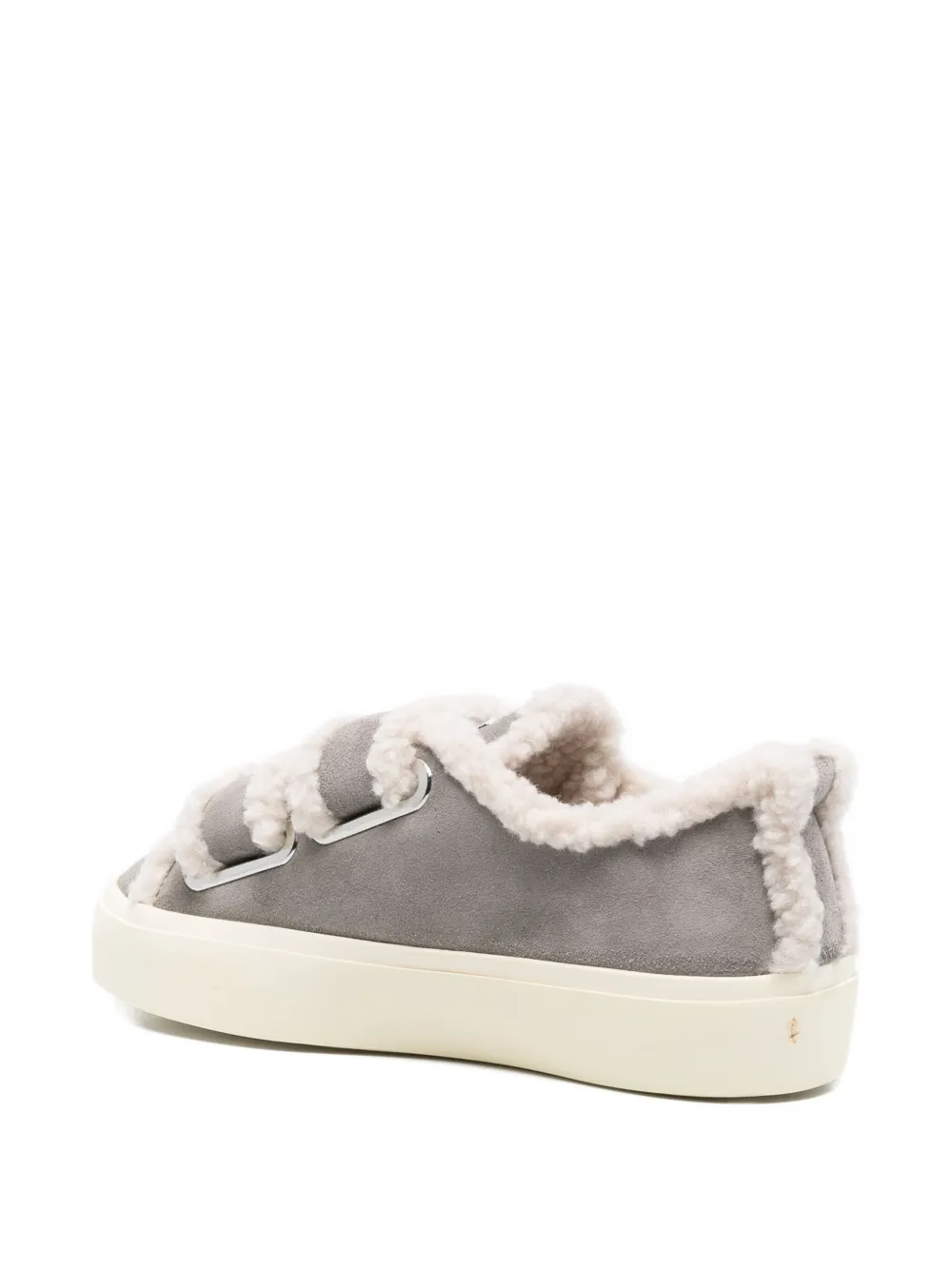 Inuikii Shearling-trimmed Sneakers In White