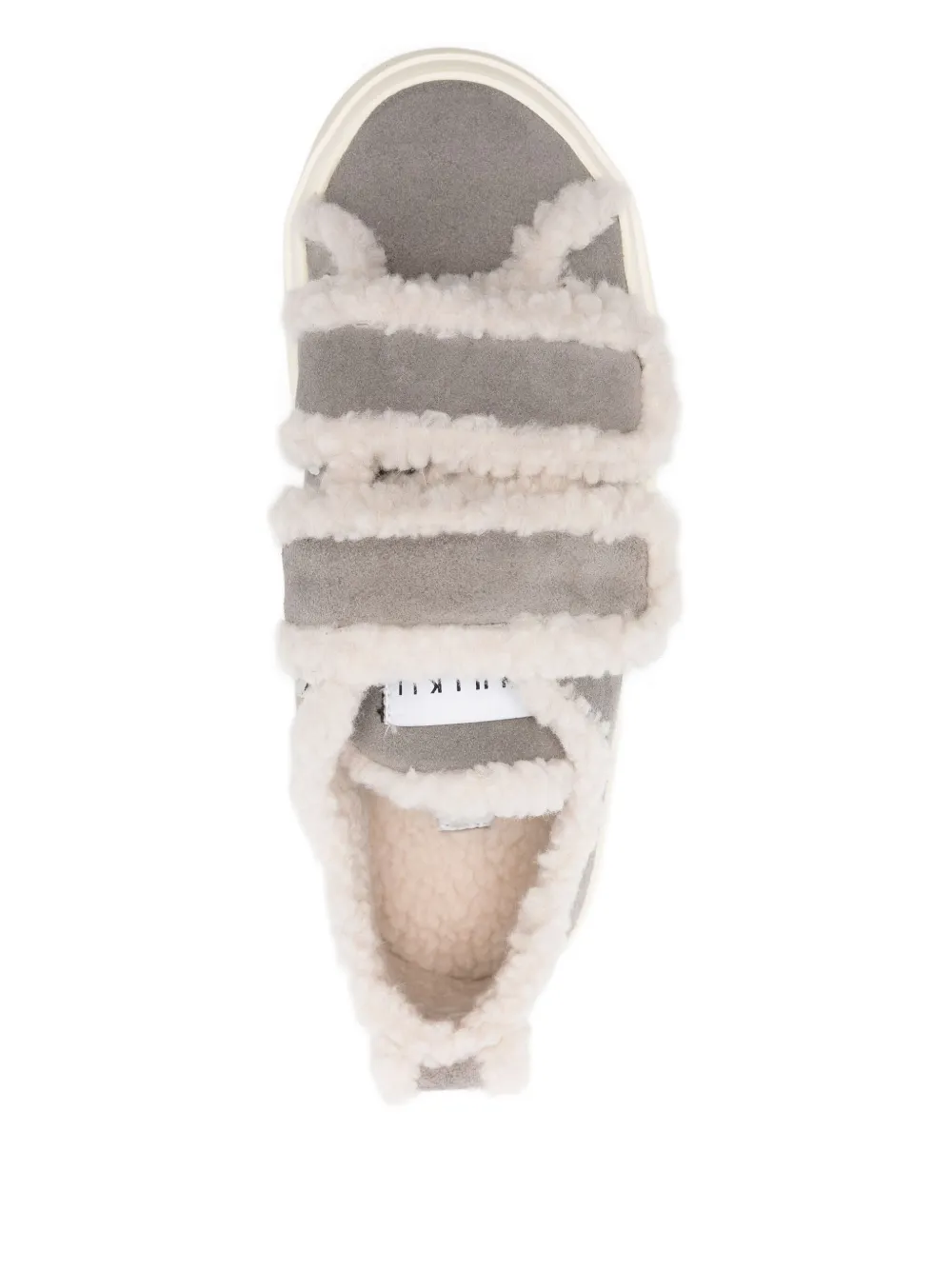 Inuikii Shearling-trimmed Sneakers In White