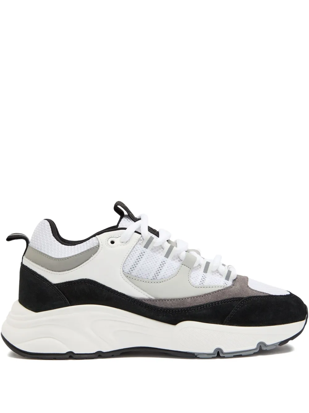 Cleens Aero Mesh-panels Suede Low-top Sneakers In White