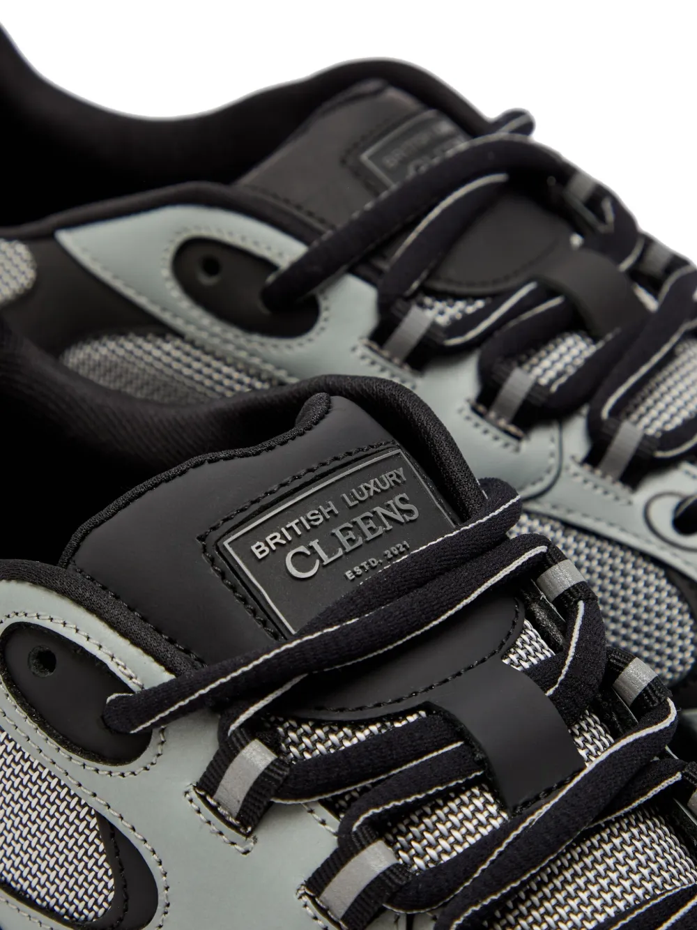 Cleens Pulse Mesh-panels Suede Low-top Sneakers In Gray