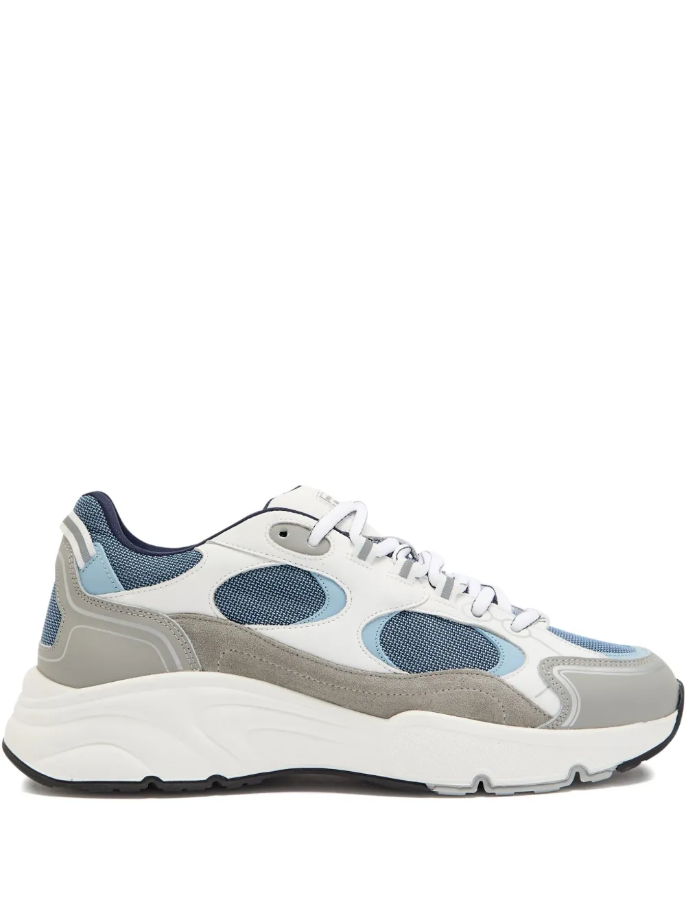 Cleens Pulse Runner Panelled Mesh Sneakers In Blue