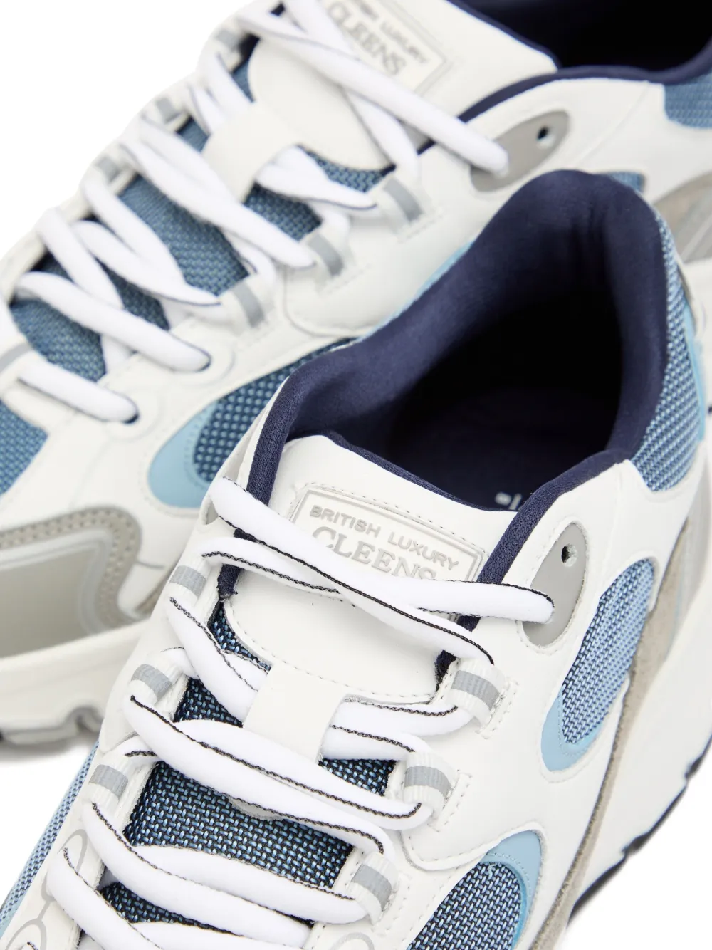 Cleens Pulse Runner Panelled Mesh Sneakers In Blue