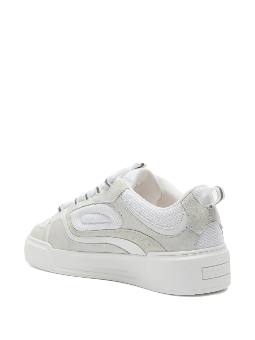 Cleens Skate Evo Mesh-panels Suede Low-top Sneakers In White