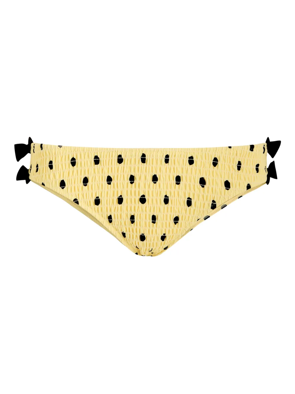 DAMSON MADDER shirred bow bikini bottoms - Giallo