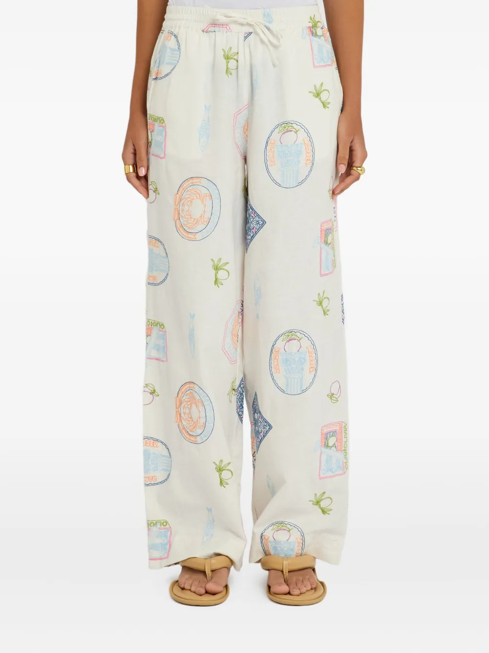 DAMSON MADDER Chlo broek met trekkoord Beige