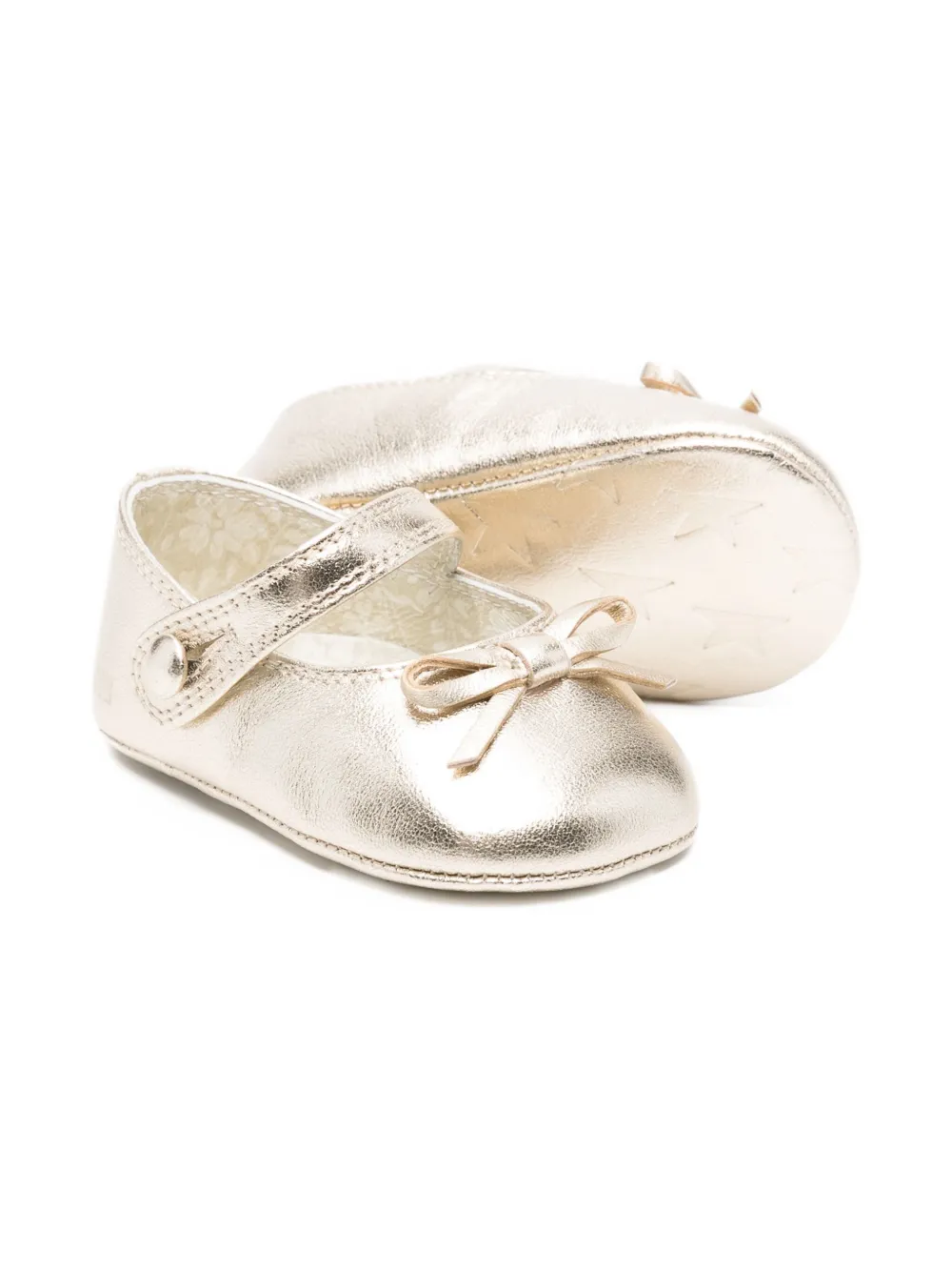 Golden Goose Kids Sofi bow-embellished ballerina shoes - Goud