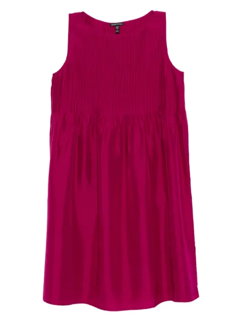 Eileen Fisher bateau neck pleated dress