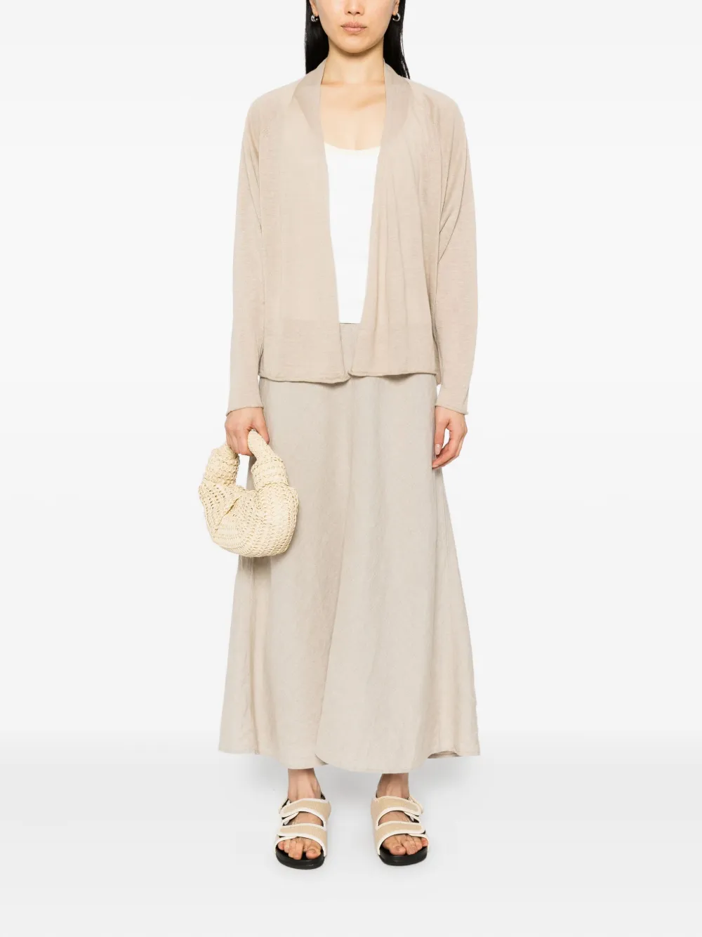Eileen Fisher Blouse met hoge kraag - Beige