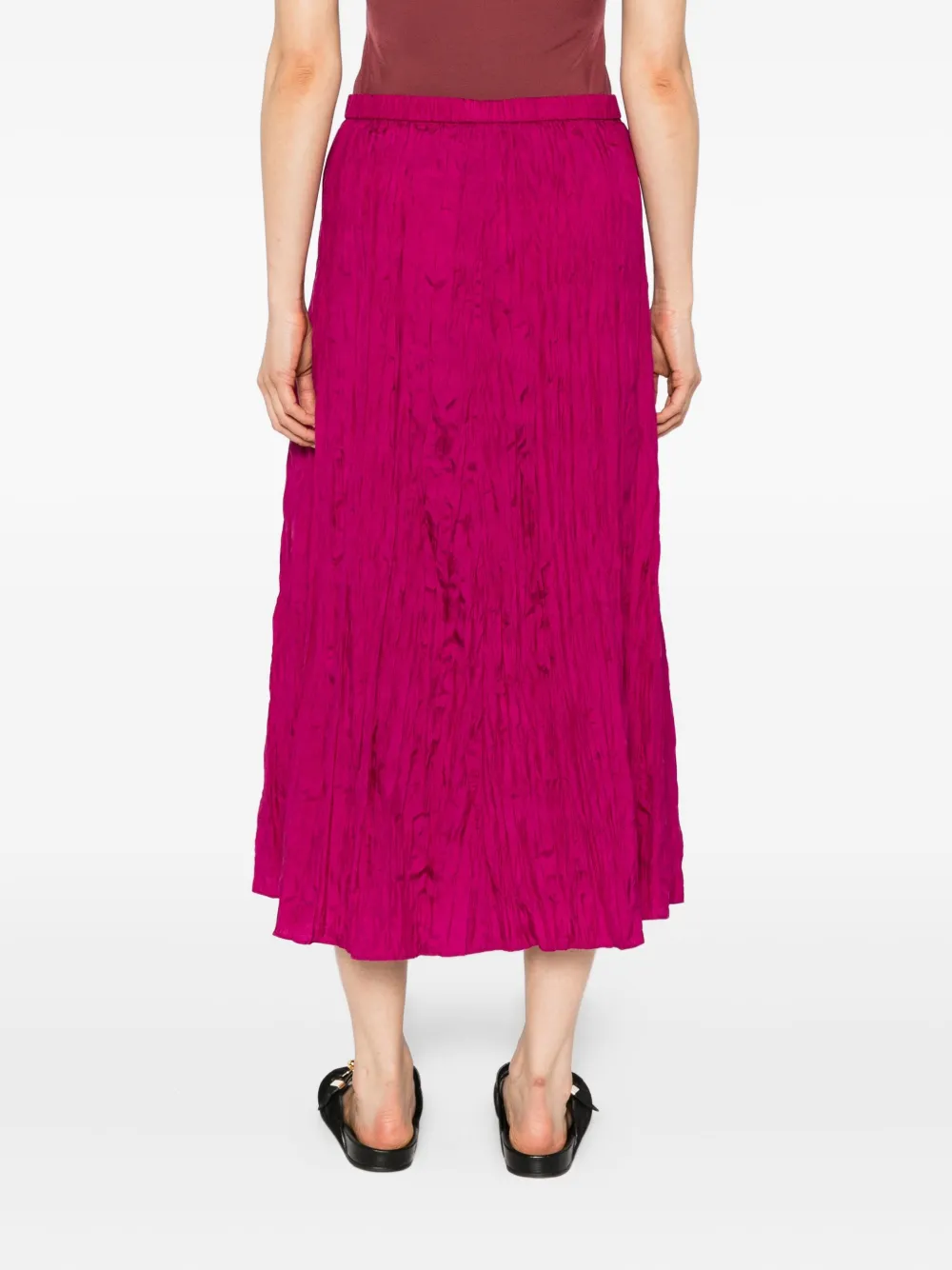 Eileen Fisher Zijden plooirok Paars