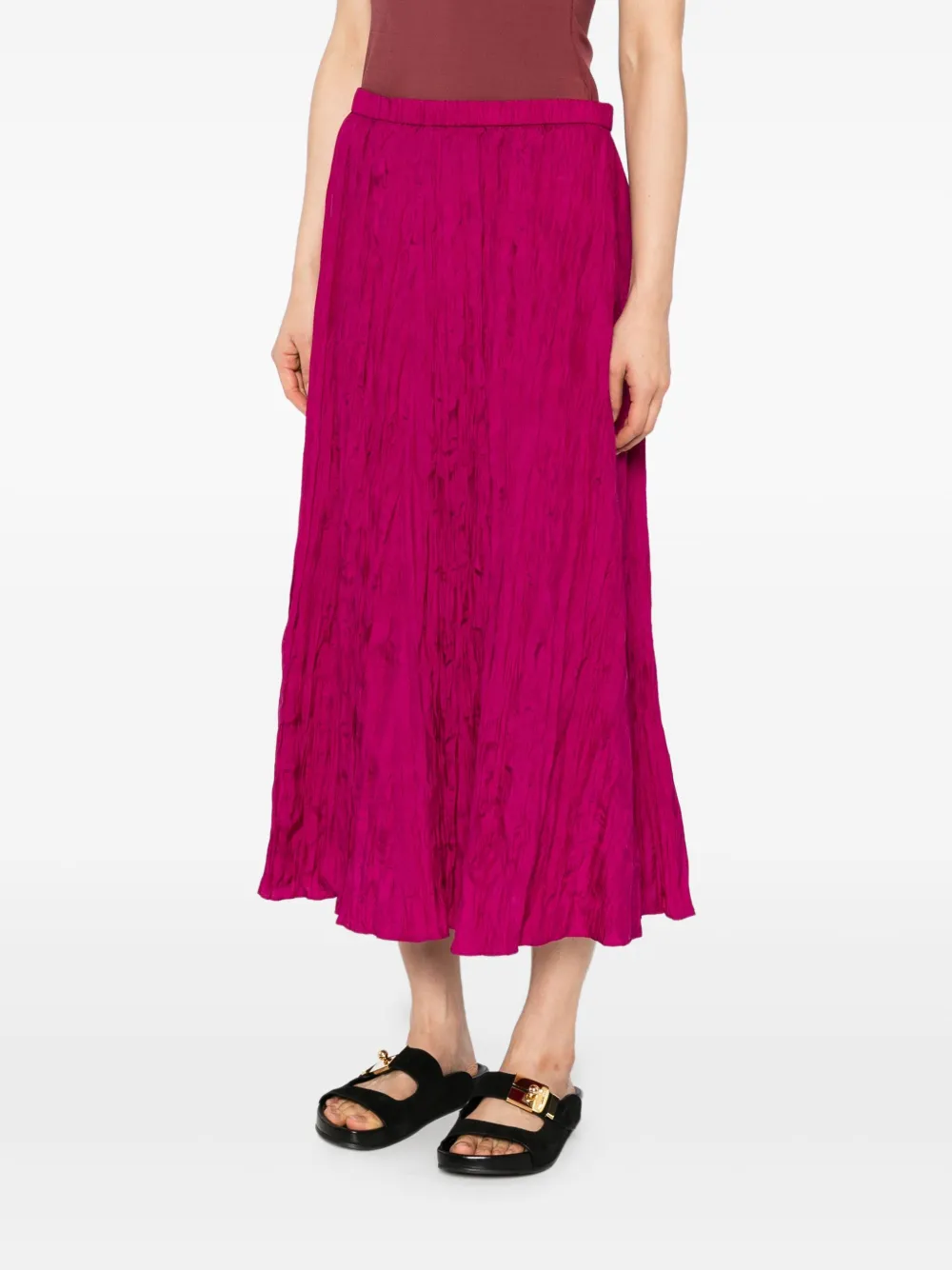 Eileen Fisher Zijden plooirok Paars