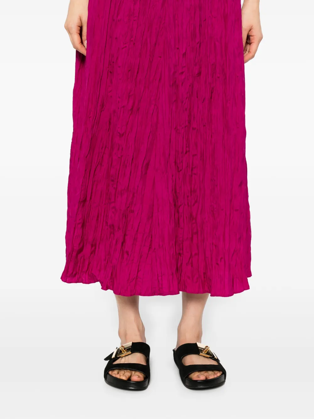 Eileen Fisher Zijden plooirok Paars