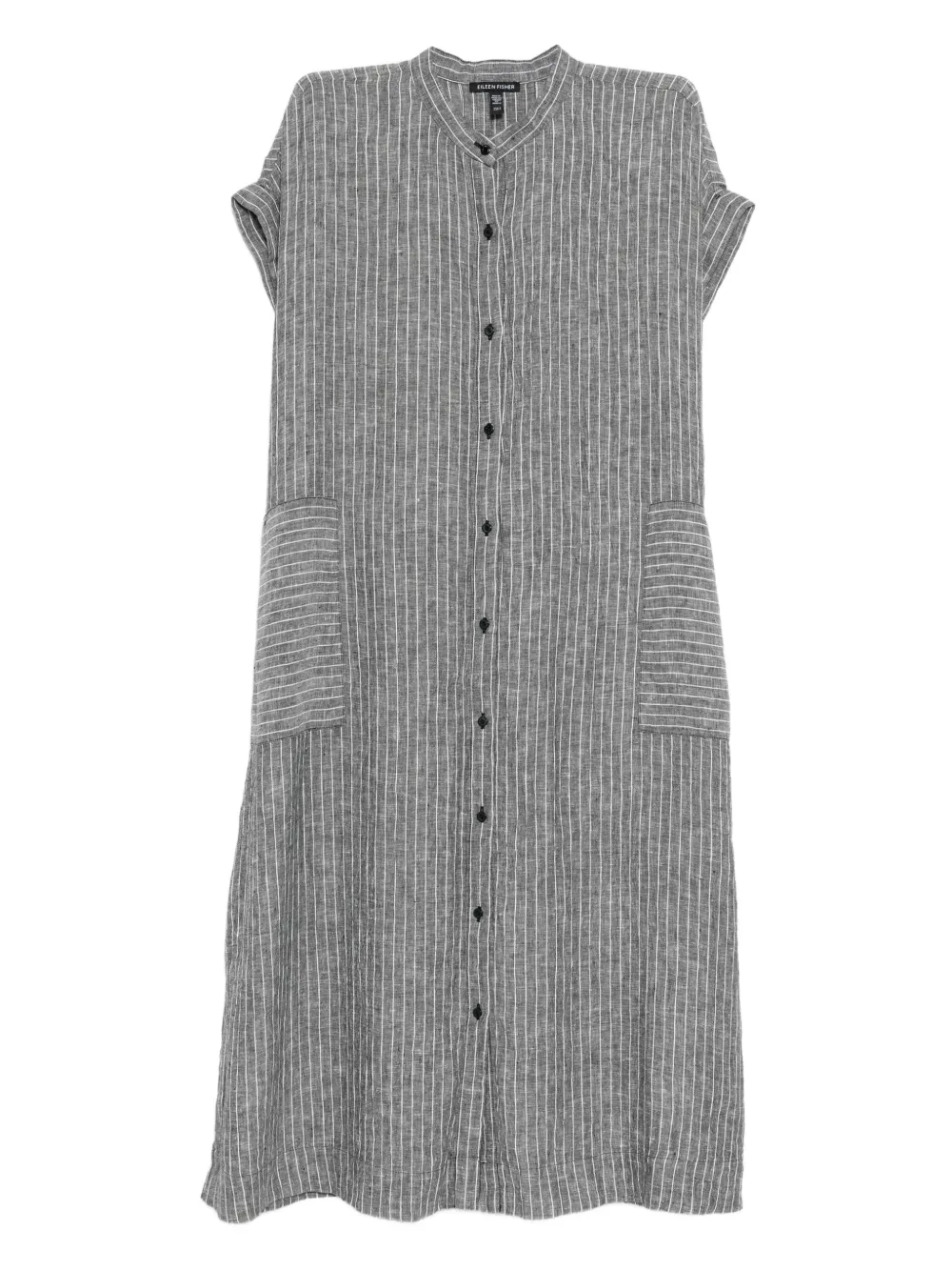 Eileen Fisher linen striped dress | Grey | Image 1