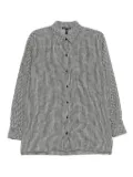Eileen Fisher linen checked shirt - Black
