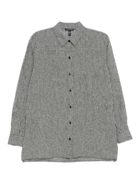 Eileen Fisher linen checked shirt