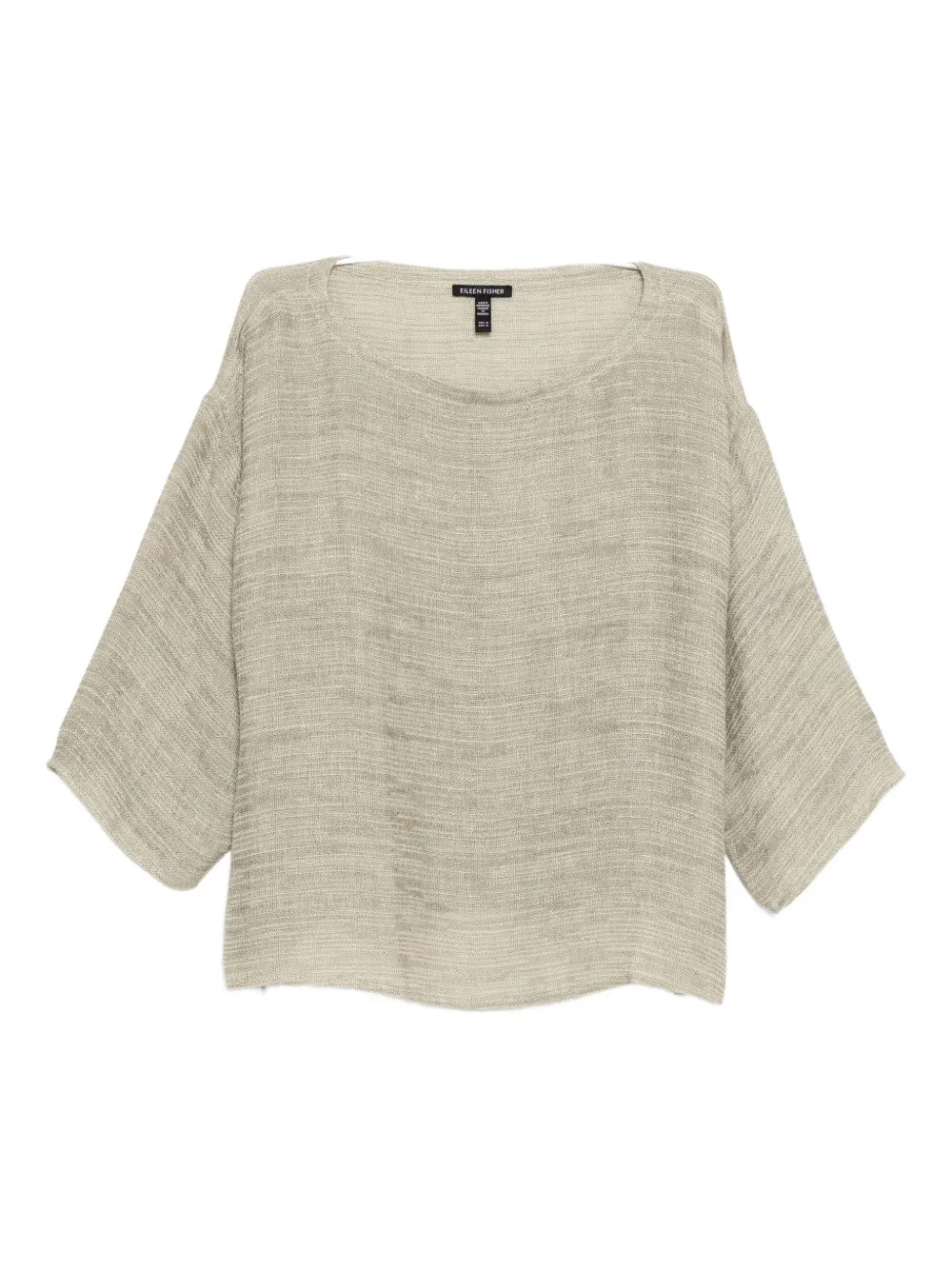 Eileen Fisher top con cuello barco | blanco | Image 1