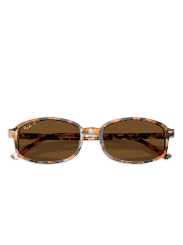 Ray-Ban Tortoiseshell oval-frame Sunglasses | Brown | FARFETCH display picture 3