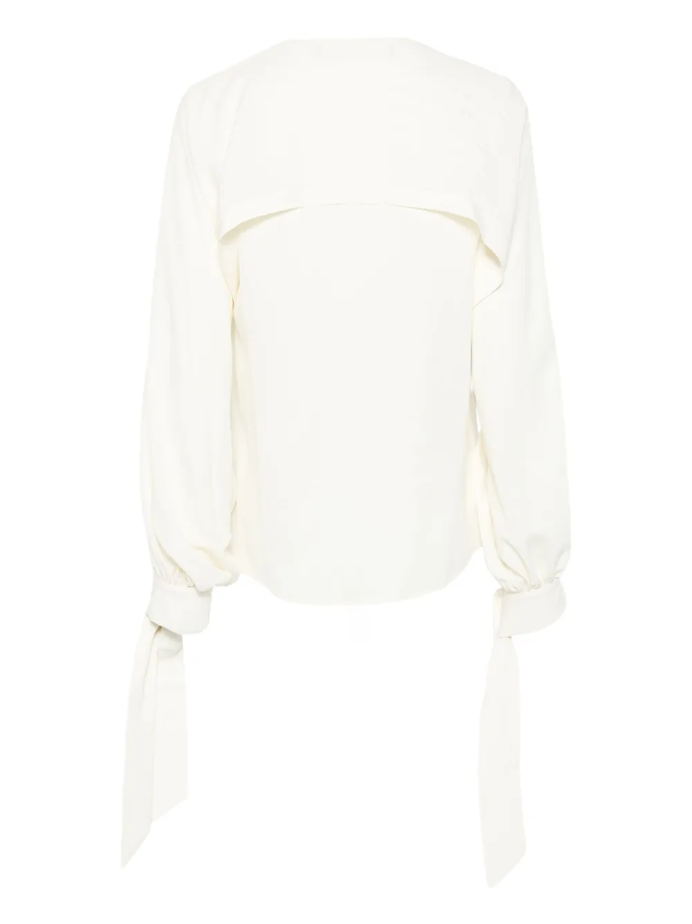 Federica Tosi Blouse met gestrikte cuffs - Beige